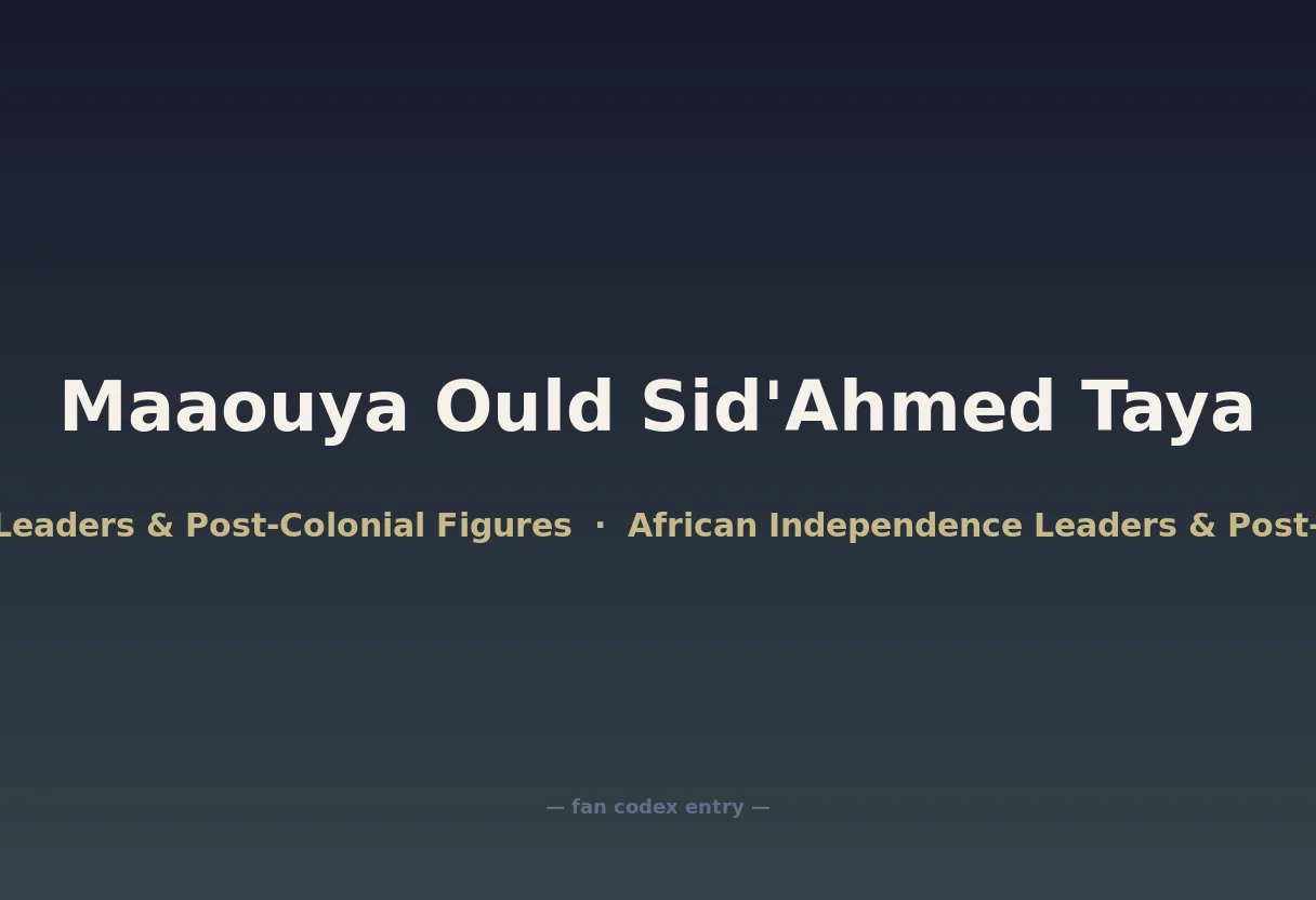 Maaouya Ould Sid'Ahmed Taya